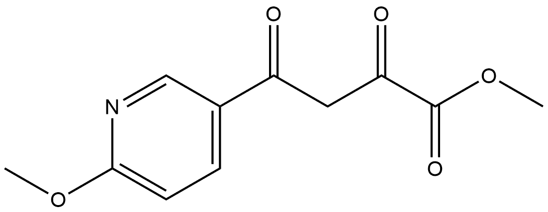 Methyl 4-(6-Methoxy-3-pyridyl)-2,4-dioxobutanoate Structure