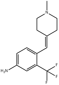 Benzenamine, 4-[(1-methyl-4-piperidinylidene)methyl]-3-(trifluoromethyl)- Structure