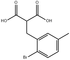 Propanedioic acid, 2-[(2-bromo-5-methylphenyl)methyl]- Structure