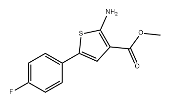 3-Thiophenecarboxylic acid, 2-amino-5-(4-fluorophenyl)-, methyl ester 구조식 이미지