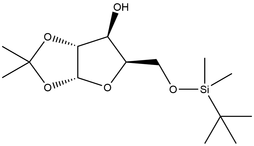 α-D-Xylofuranose, 5-O-[(1,1-dimethylethyl)dimethylsilyl]-1,2-O-(1-methylethylidene)- Structure