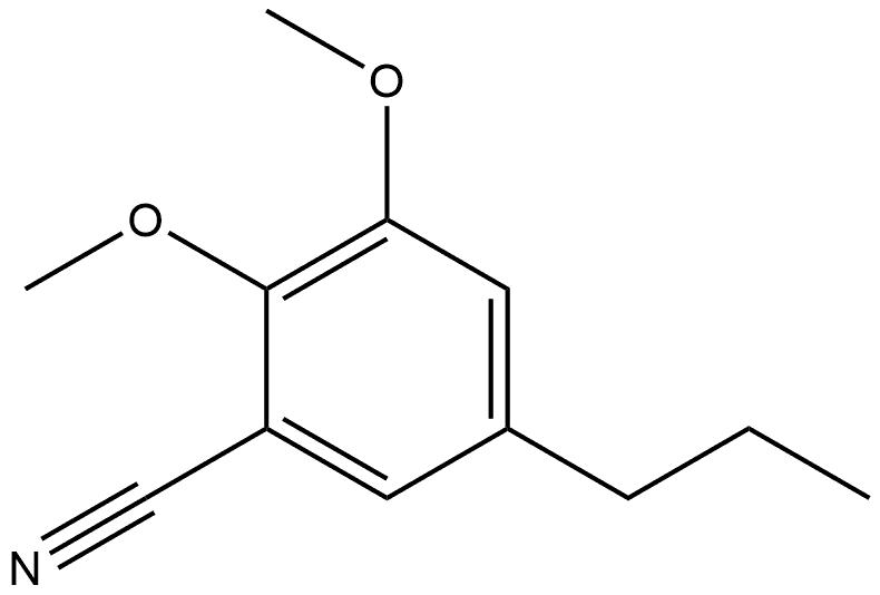 Benzonitrile, 2,3-dimethoxy-5-propyl- Structure