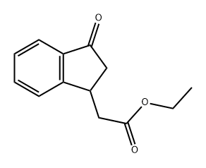 1H-Indene-1-acetic acid, 2,3-dihydro-3-oxo-, ethyl ester Structure