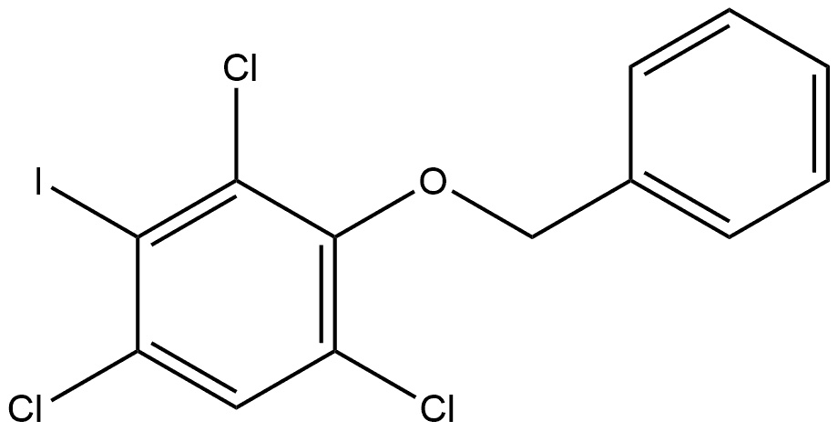 Benzene, 1,3,5-trichloro-2-iodo-4-(phenylmethoxy)- Structure