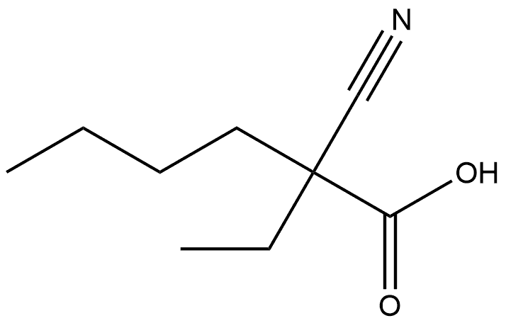 2-Cyano-2-ethylhexanoic acid Structure