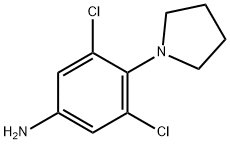 Benzenamine, 3,5-dichloro-4-(1-pyrrolidinyl)- Structure