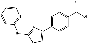 Benzoic acid, 4-[2-(2-pyridinylamino)-4-thiazolyl]- 구조식 이미지