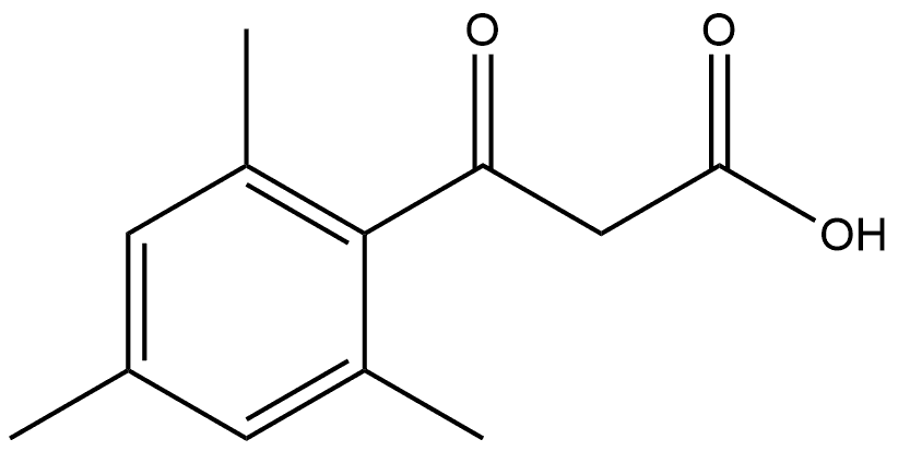 2,4,6-Trimethyl-β-oxobenzenepropanoic acid Structure