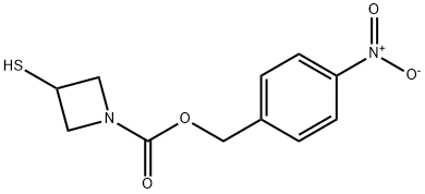 1-Azetidinecarboxylic acid, 3-mercapto-, (4-nitrophenyl)methyl ester Structure