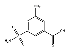 Benzoic acid, 3-amino-5-(aminosulfonyl)- Structure