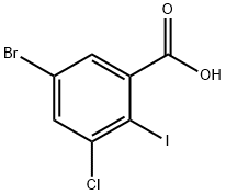 5-Bromo-3-chloro-2-iodo-benzoic acid Structure