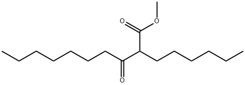 Decanoic acid, 2-hexyl-3-oxo-, methyl ester Structure
