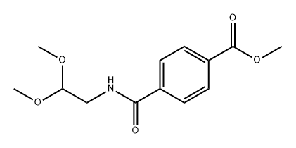 Benzoic acid, 4-[[(2,2-dimethoxyethyl)amino]carbonyl]-, methyl ester 구조식 이미지