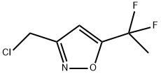 Isoxazole, 3-(chloromethyl)-5-(1,1-difluoroethyl)- Structure