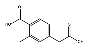 Benzeneacetic acid, 4-carboxy-3-methyl- Structure