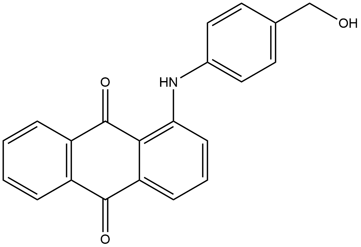 1(4(HYDROXYMETHYL)ANILINO)ANTHRACENE-9,10-DIONE Structure