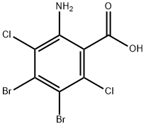 Benzoic acid, 2-amino-4,5-dibromo-3,6-dichloro- Structure