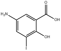 Benzoic acid, 5-amino-2-hydroxy-3-iodo- Structure