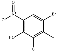 Phenol, 4-bromo-2-chloro-3-methyl-6-nitro- 구조식 이미지