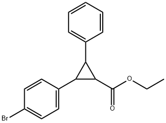 Ethyl 2-(4-bromophenyl)-3-phenylcyclopropanecarboxylate 구조식 이미지