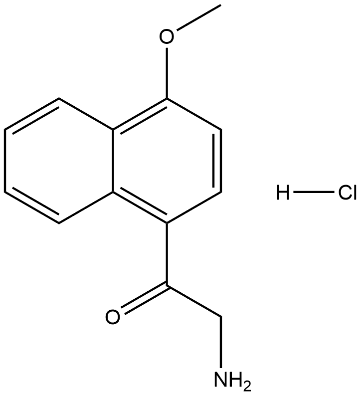 2-Amino-1-(4-methoxynaphthalen-1-yl)ethanone Hydrochloride Structure