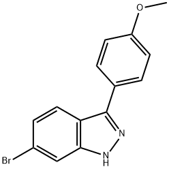 1H-Indazole, 6-bromo-3-(4-methoxyphenyl)- 구조식 이미지