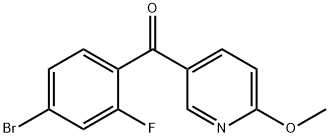 Methanone, (4-bromo-2-fluorophenyl)(6-methoxy-3-pyridinyl)- 구조식 이미지