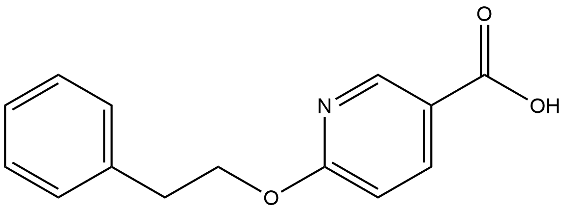 6-(2-Phenylethoxy)-3-pyridinecarboxylic acid Structure