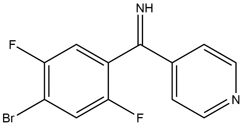 1-(4-bromo-2,5-difluorophenyl)-1-(4-pyridinyl)methanimine Structure