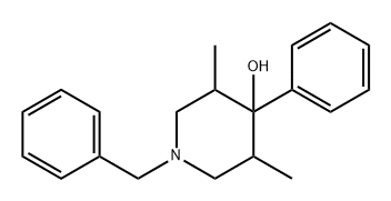 4-Piperidinol, 3,5-dimethyl-4-phenyl-1-(phenylmethyl)- Structure