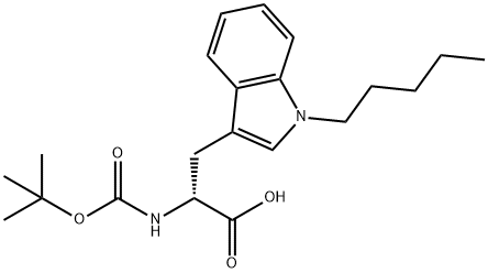 D-Tryptophan, N-[(1,1-dimethylethoxy)carbonyl]-1-pentyl- Structure