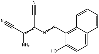 2-Amino-3-[[(2-hydroxy-1-naphthalenyl)methylene]amino]-2-butenedinitrile Structure