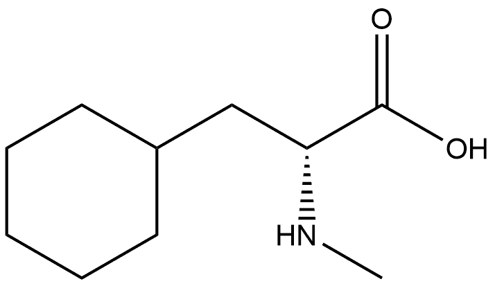 Cyclohexanepropanoic acid, α-(methylamino)-, (αR)- Structure