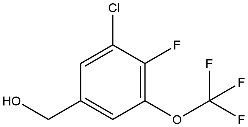 (3-chloro-4-fluoro-5-(trifluoromethoxy)phenyl)methanol Structure