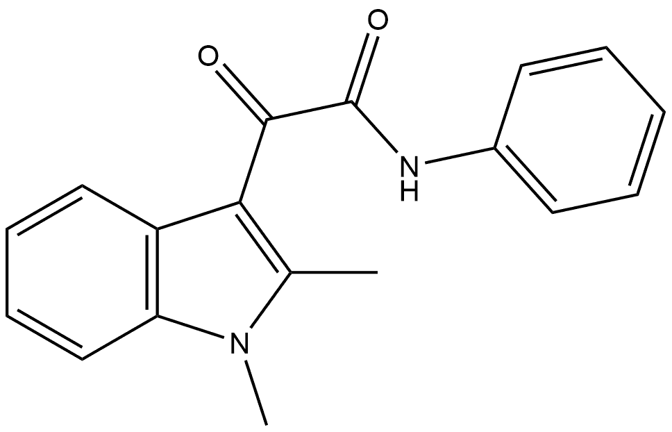 1H-Indole-3-acetamide, 1,2-dimethyl-α-oxo-N-phenyl- Structure