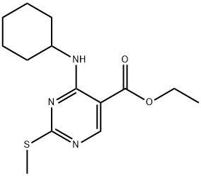 ethyl 4-(cyclohexylamino)-2-(methylthio)pyrimidine-5-carboxylate Structure