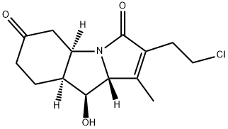 3H-Pyrrolo[1,2-a]indole-3,6(5H)-dione, 2-(2-chloroethyl)-4a,7,8,8a,9,9a-hexahydro-9-hydroxy-1-methyl-, (4aR,8aS,9S,9aR)- Structure