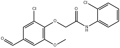 2-(2-Chloro-4-formyl-6-methoxyphenoxy)-N-(2-chlorophenyl)acetamide Structure