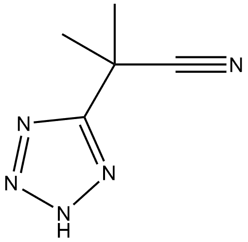 2-methyl-2-(1H-1,2,3,4-tetrazol-5-yl)propanenitrile Structure