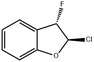 Benzofuran, 2-chloro-3-fluoro-2,3-dihydro-, trans- (9CI) 구조식 이미지