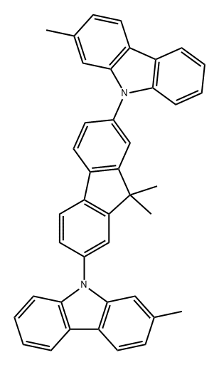 9H-Carbazole, 9,9'-(9,9-dimethyl-9H-fluorene-2,7-diyl)bis[2-methyl- Structure