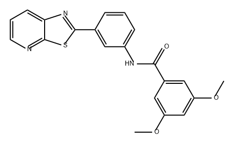 Benzamide, 3,5-dimethoxy-N-(3-thiazolo[5,4-b]pyridin-2-ylphenyl)- 구조식 이미지