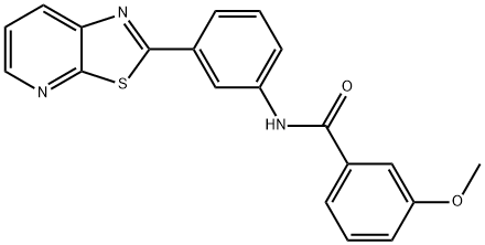 Benzamide, 3-methoxy-N-(3-thiazolo[5,4-b]pyridin-2-ylphenyl)- 구조식 이미지