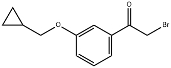 Ethanone, 2-bromo-1-[3-(cyclopropylmethoxy)phenyl]- Structure