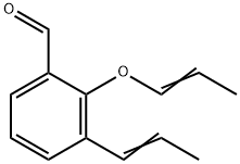 3-(prop-1-en-1-yl)-2-(prop-1-en-1-yloxy)benzaldehyde 구조식 이미지