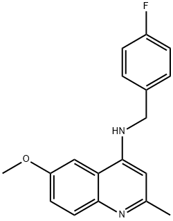 4-Quinolinamine, N-[(4-fluorophenyl)methyl]-6-methoxy-2-methyl- Structure