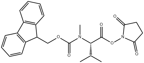 L-Valine, N-[(9H-fluoren-9-ylmethoxy)carbonyl]-N-methyl-, 2,5-dioxo-1-pyrrolidinyl ester 구조식 이미지