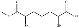 Heptanedioic acid, 2,6-dimercapto-, 7-methyl ester Structure