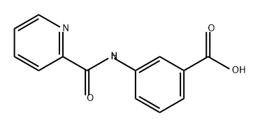 Benzoic acid, 3-[(2-pyridinylcarbonyl)amino]- Structure