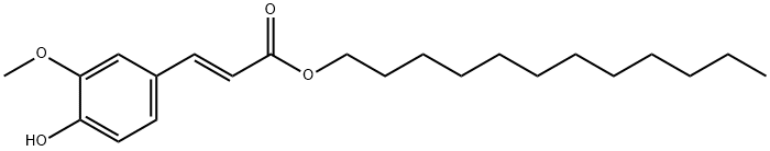 2-Propenoic acid, 3-(4-hydroxy-3-methoxyphenyl)-, dodecyl ester, (2E)- Structure